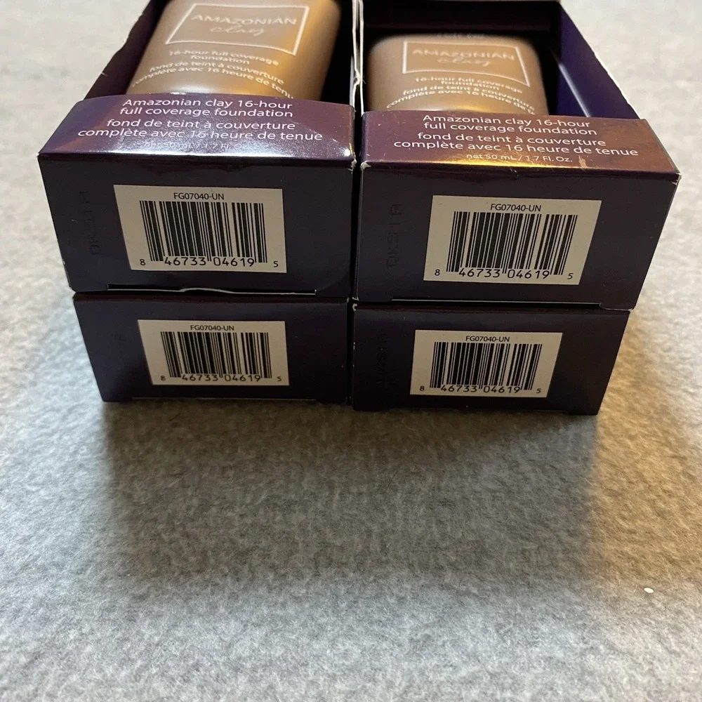 Tarte Amazonian Clay 16-Hr Full Coverage Foundation‎ 57N Rich Neutral LOT OF 4